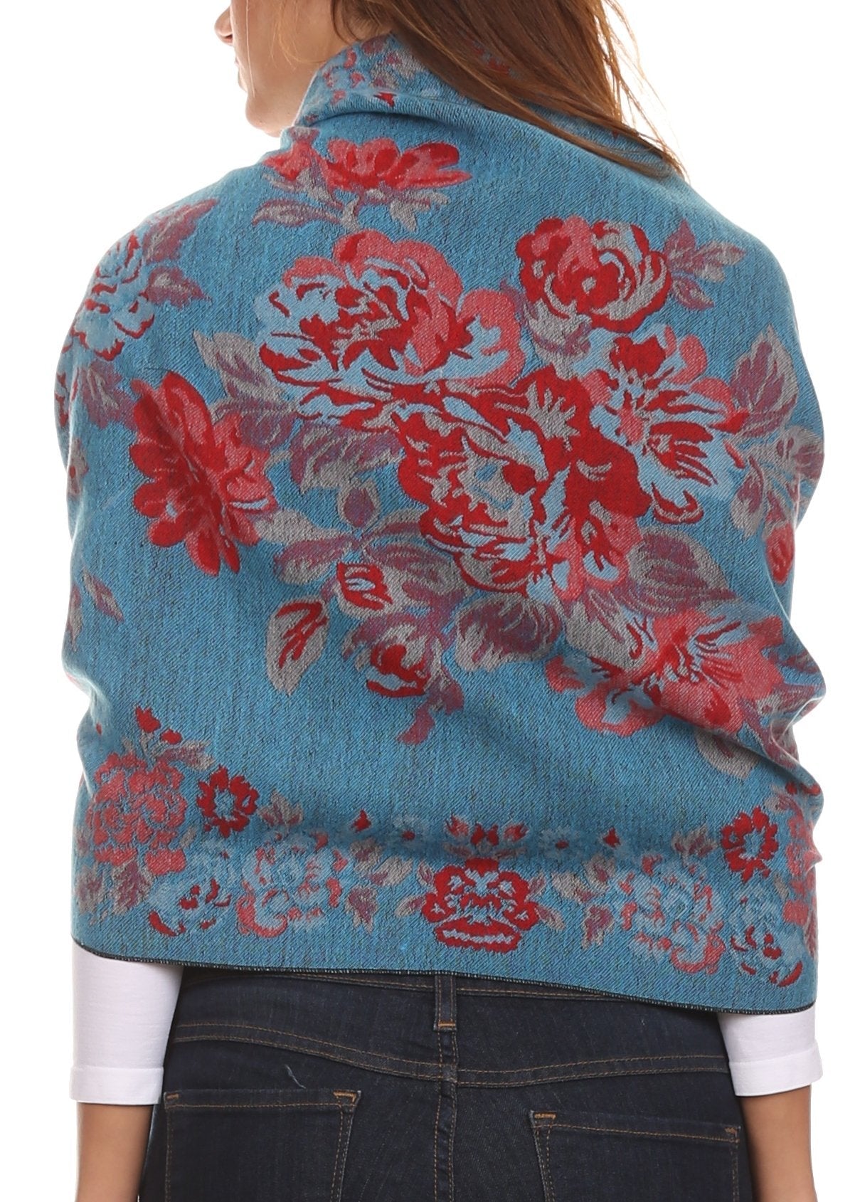 Sakkas Ontario double layer floral Pashmina/ Shawl/ Wrap/ Stole with fringe - Concordia Style Boutique