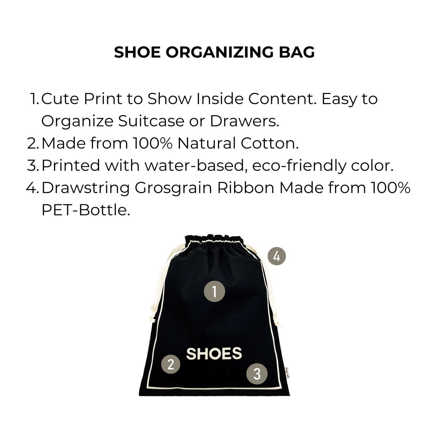 Couture Shoe Travel Bag, Black - Concordia Style Boutique