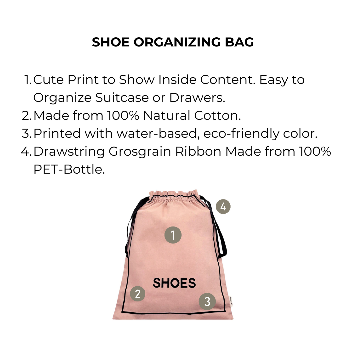 Couture Shoe Travel Bag, Pink/Blush - Concordia Style Boutique