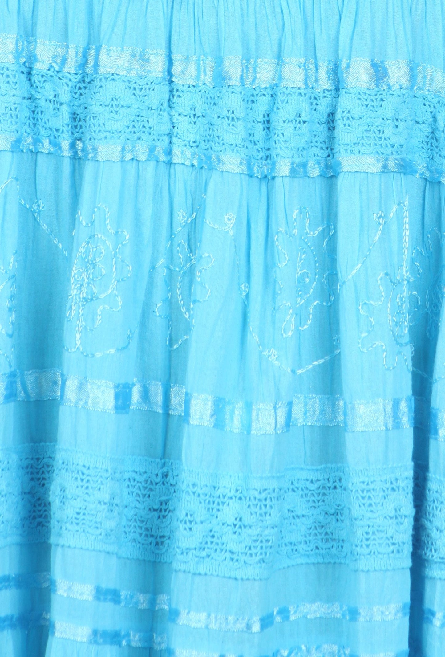 Sakkas Lace and Ribbon Peasant Boho Skirt - Concordia Style Boutique