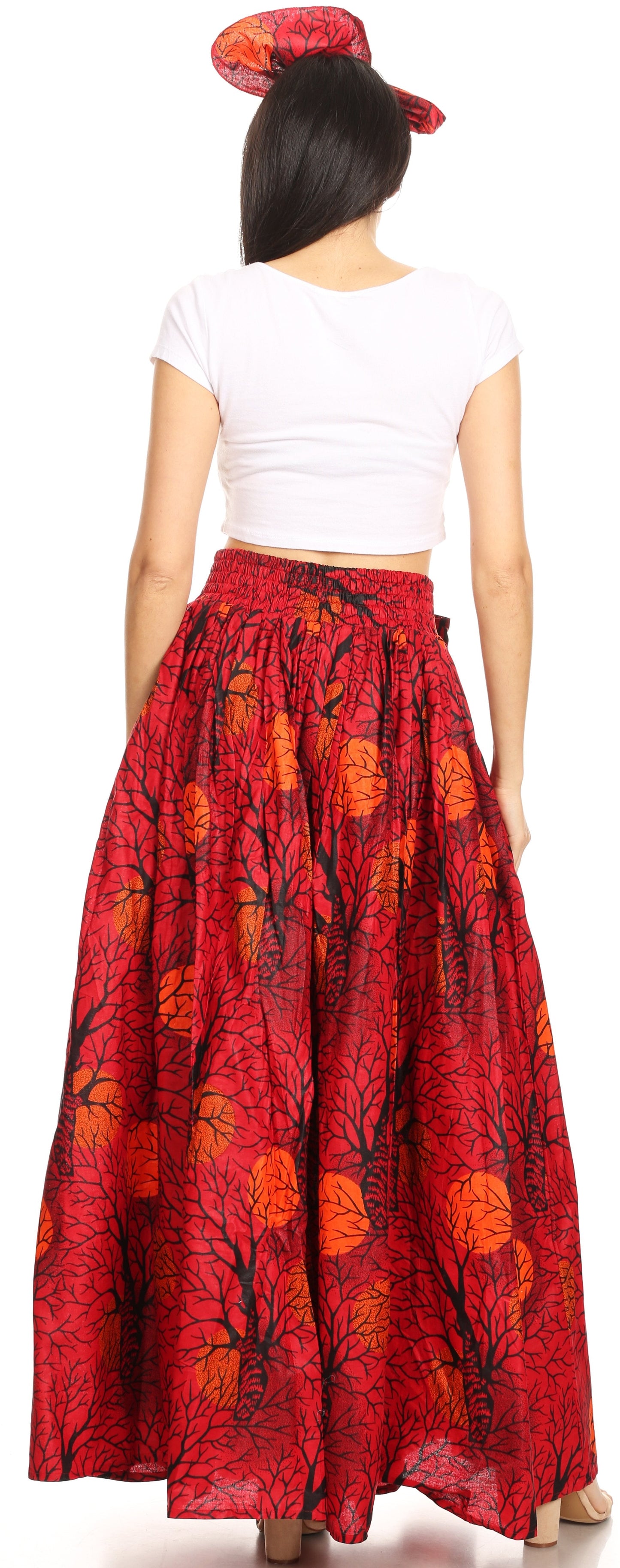 Sakkas Asma Convertible Traditional Wax Print Adjustable Strap Maxi Skirt | Dress - Concordia Style Boutique