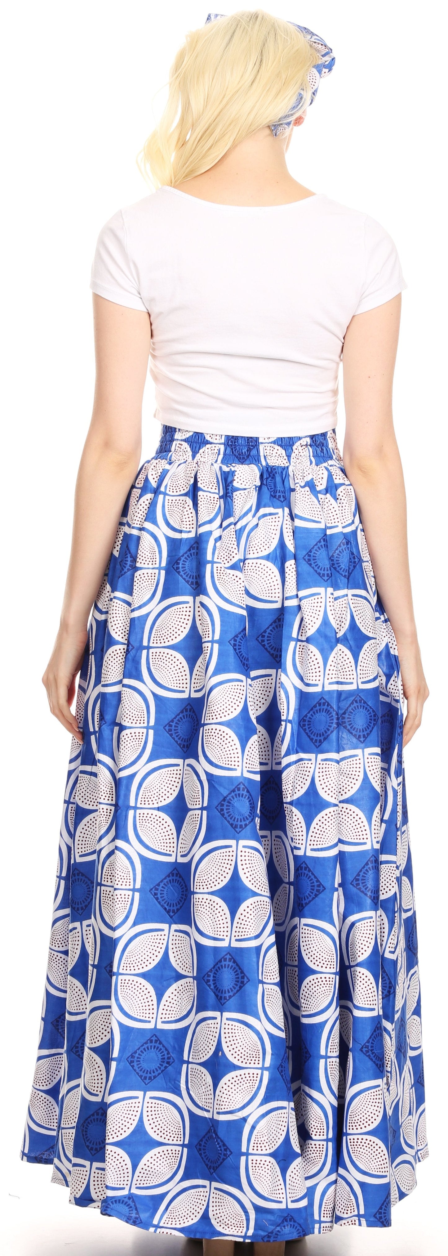Sakkas Asma Convertible Traditional Wax Print Adjustable Strap Maxi Skirt | Dress - Concordia Style Boutique