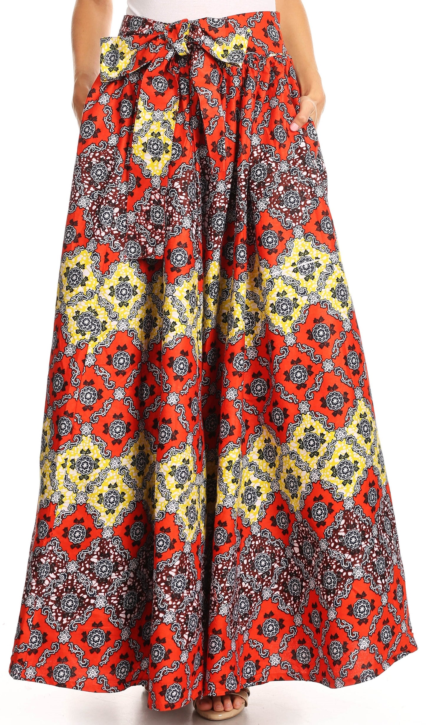 Sakkas Asma Convertible Traditional Wax Print Adjustable Strap Maxi Skirt | Dress - Concordia Style Boutique