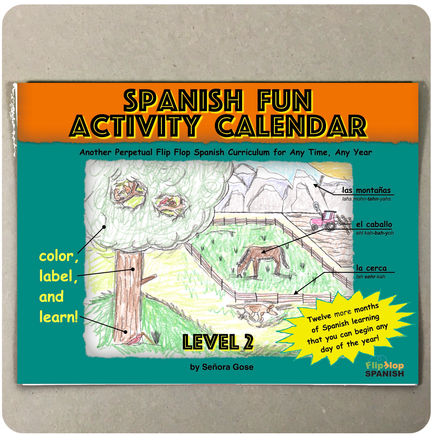 Spanish Fun Activity Calendar Level 2