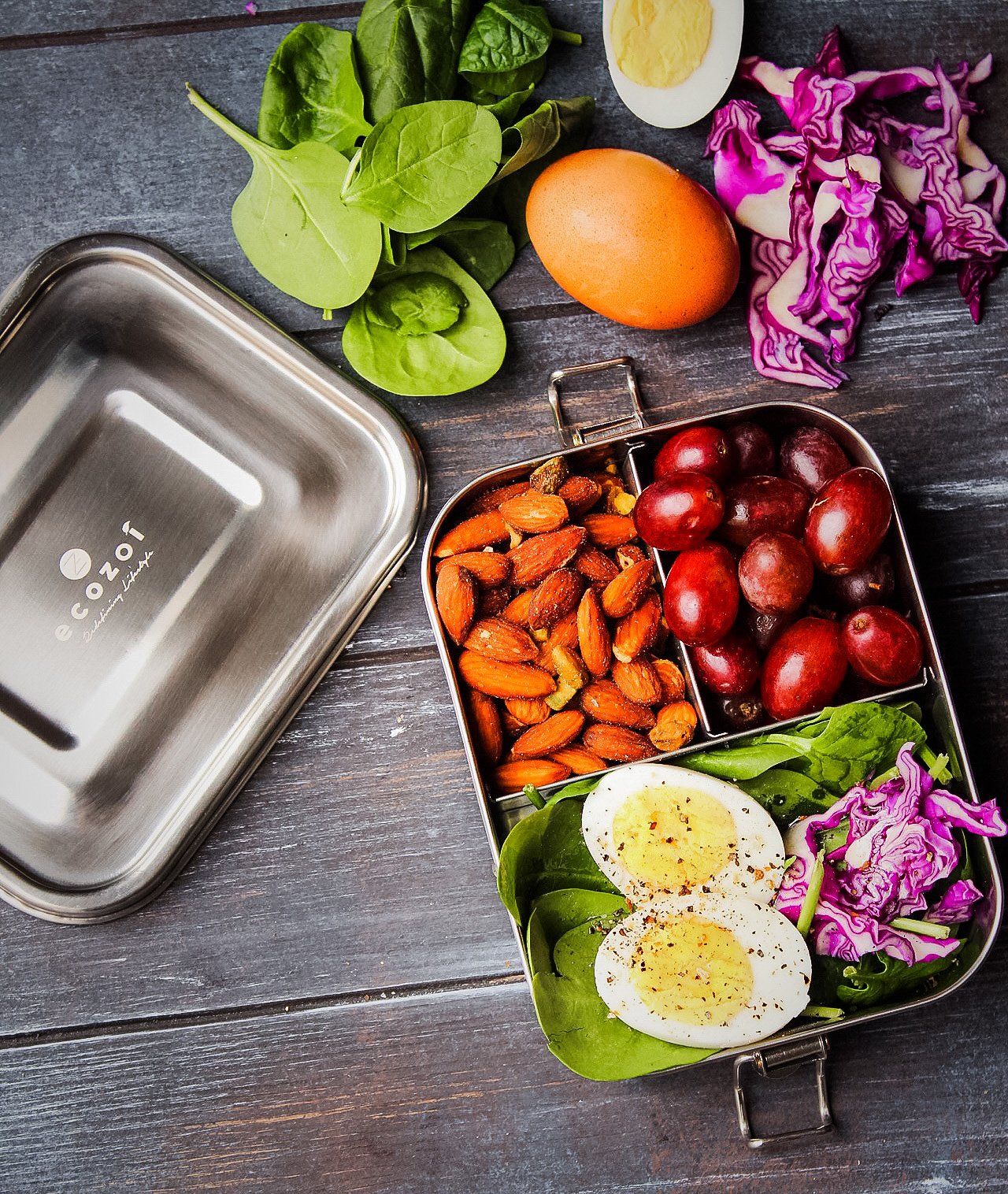 Stainless Steel Lunch Box, 3 Compartment Leak Proof, 24 Oz - Concordia Style Boutique