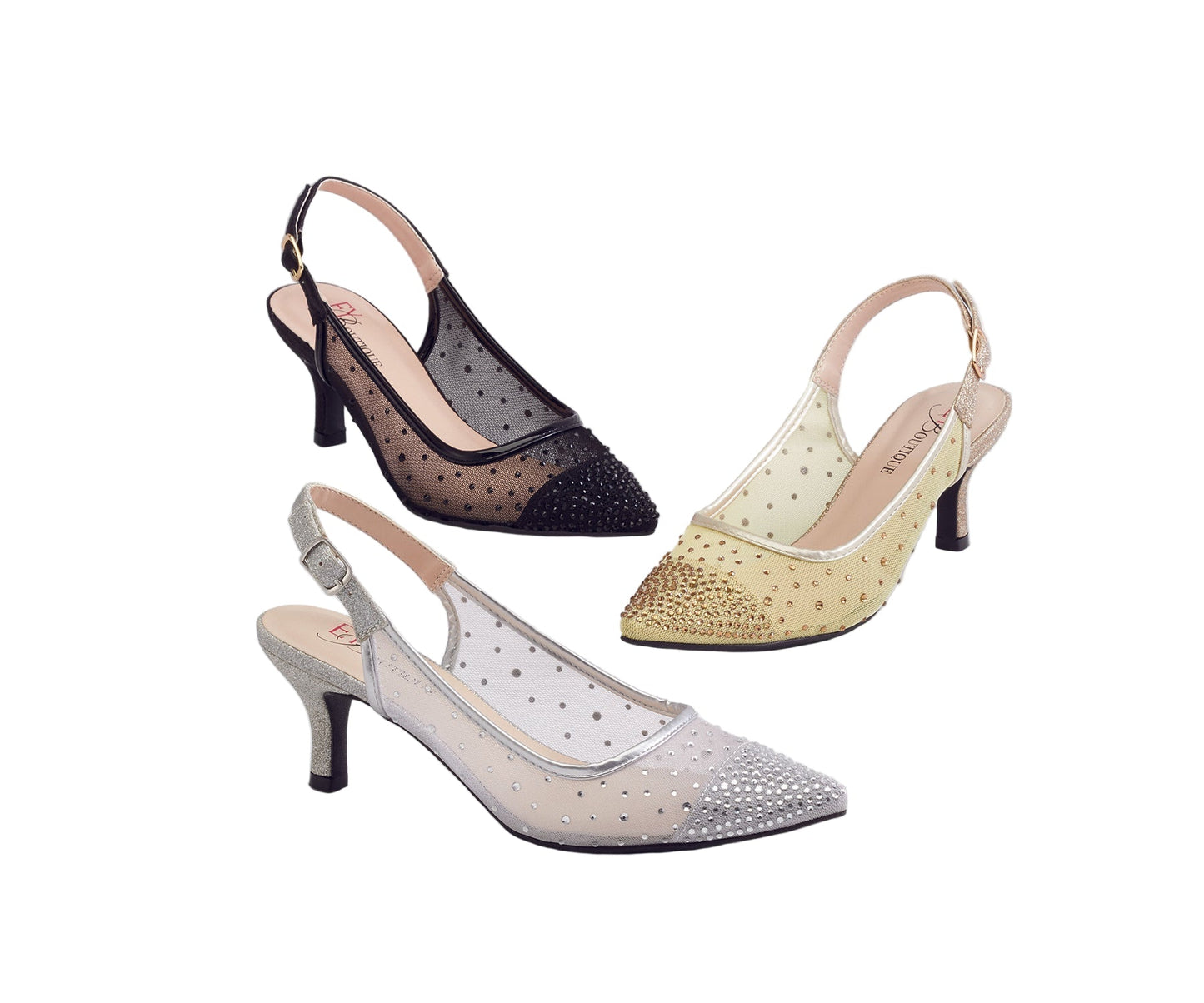 Sheer Beauty Dotted Slingback by EY Boutique