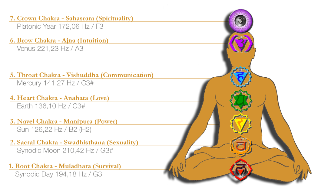 7-Piece Planetary Tuned Tuning Fork Chakra Set incl. Holder