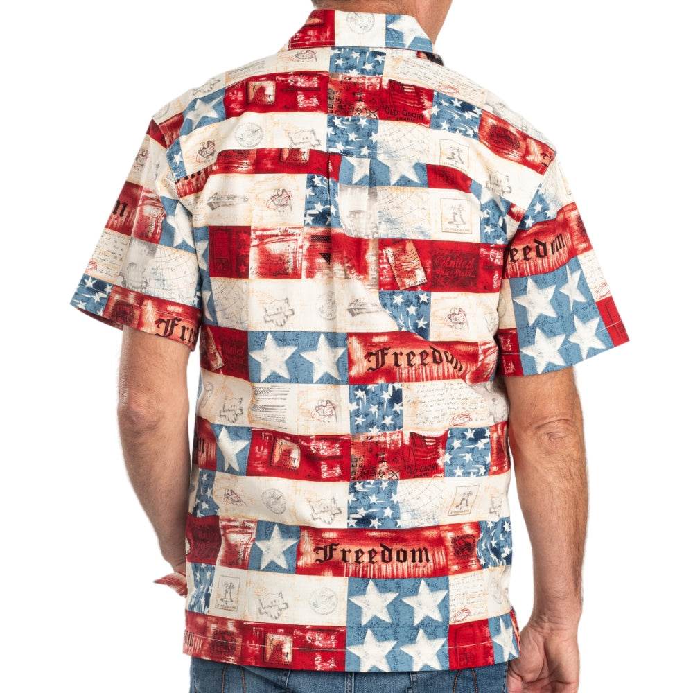 Men's Freedom Patriotic Hawaiian Shirt - Concordia Style Boutique