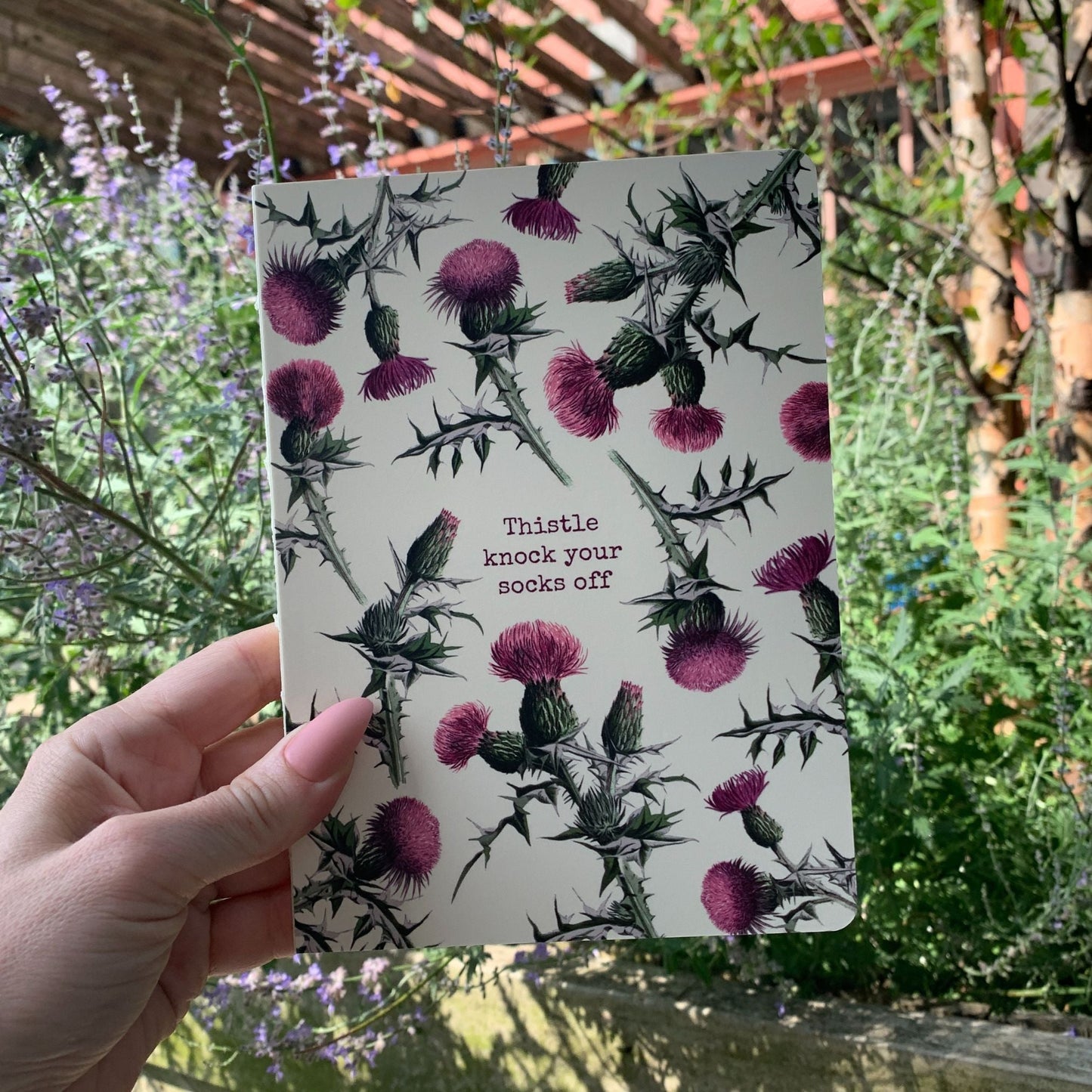 Thistle Knock Your Socks Off Double-Sided Journal | 160 Lined Pages Notebook - Concordia Style Boutique