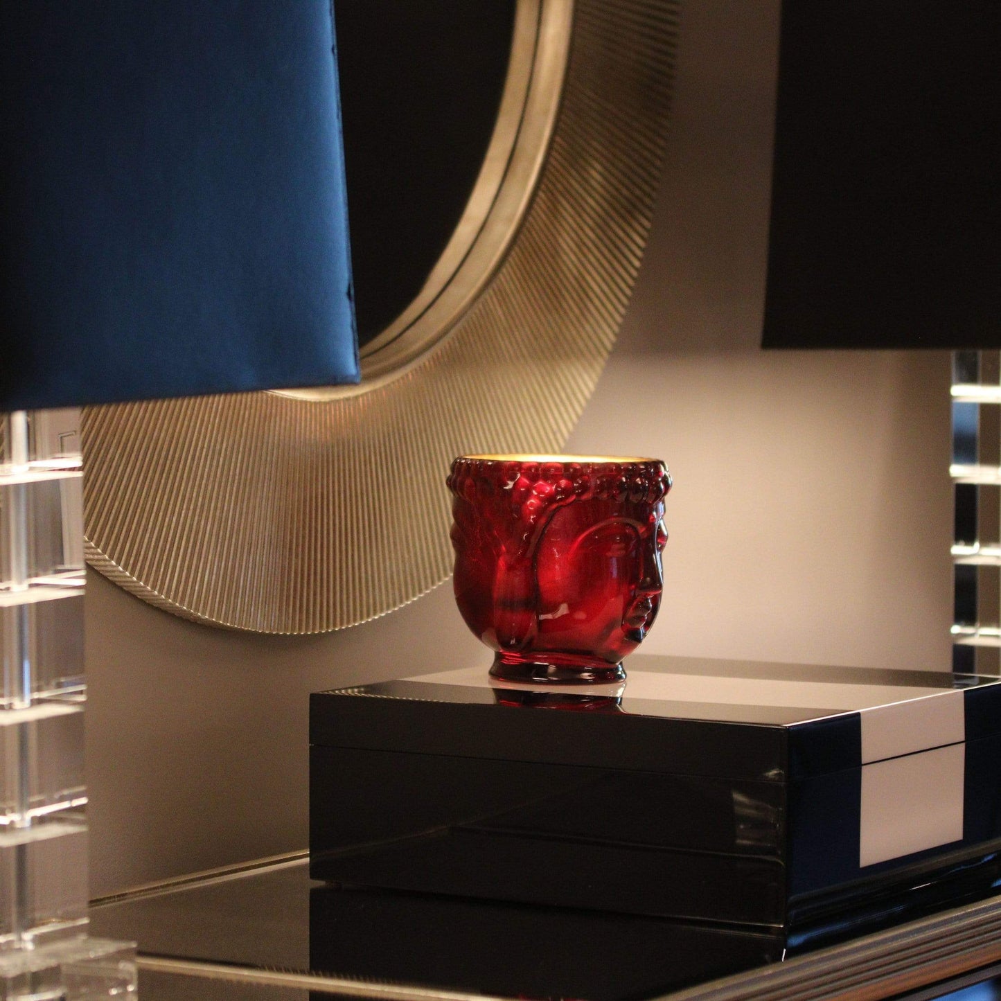 Elizabeth II | 24K Gold Ruby Red Glass Buddha Royale - Concordia Style Boutique