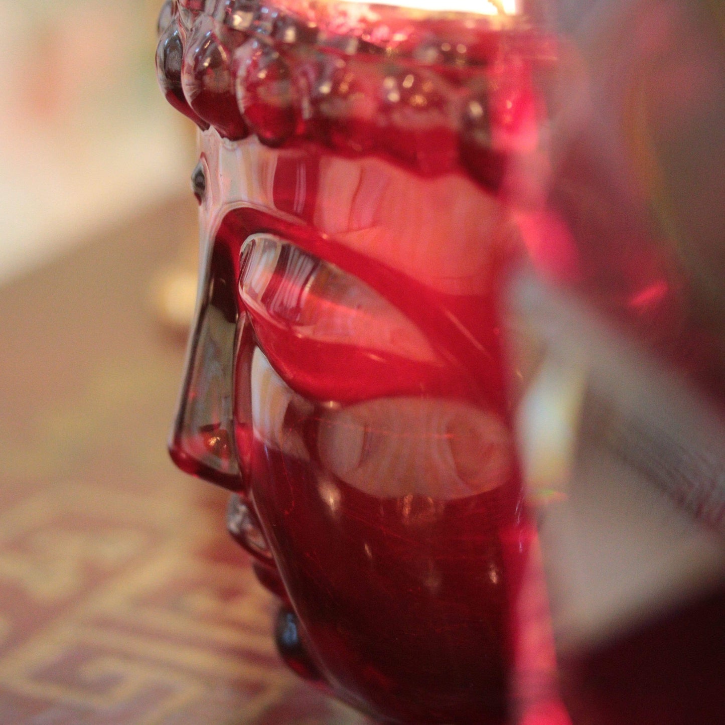 Elizabeth II | 24K Gold Ruby Red Glass Buddha Royale - Concordia Style Boutique