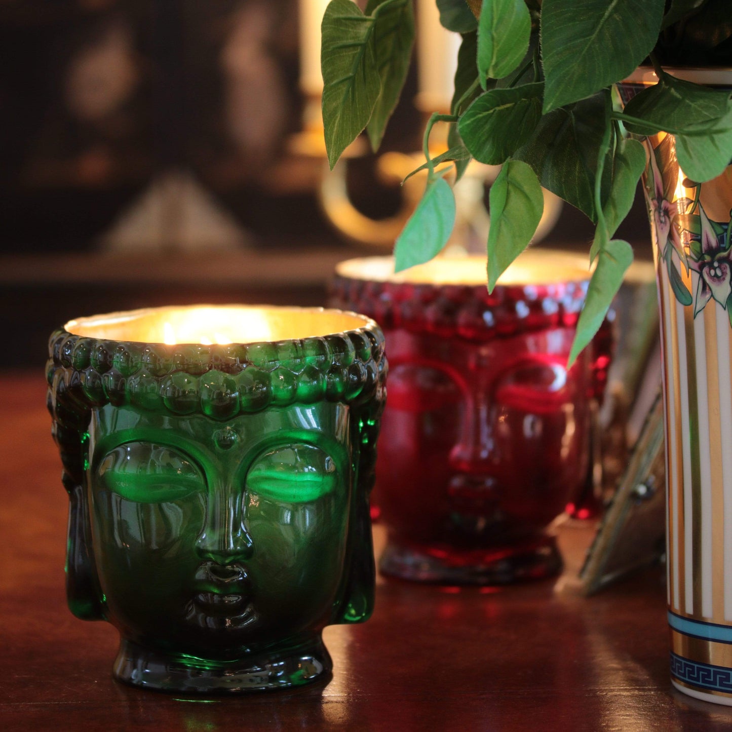 Cleopatra | 24K Gold Emerald Green Glass Buddha Royale - Concordia Style Boutique