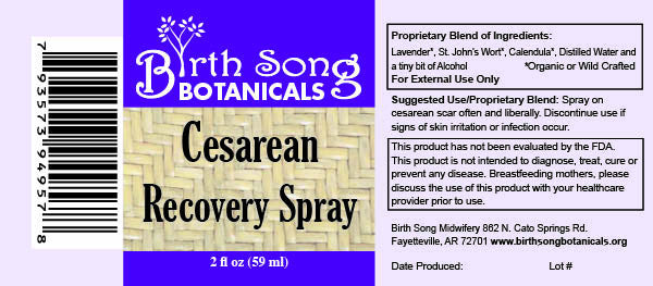 Herbal Cesarean Spray with Lavender, To Support Healthy Skin* 2 oz. - Concordia Style Boutique