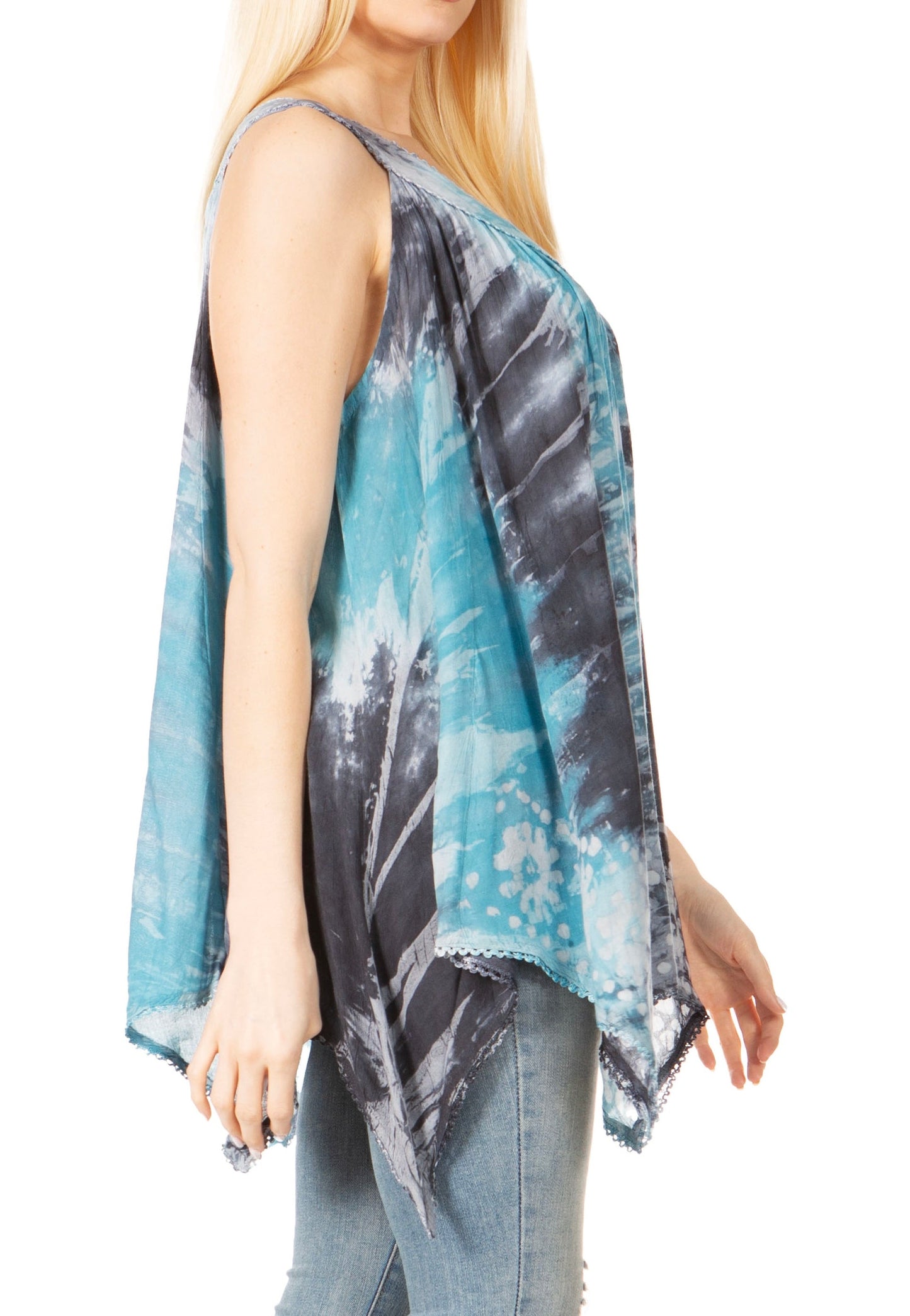 Sakkas Ligia Women's Sleeveless Tie Dye Tank Top: Classic Casual Loose Fit for Summer - Concordia Style Boutique