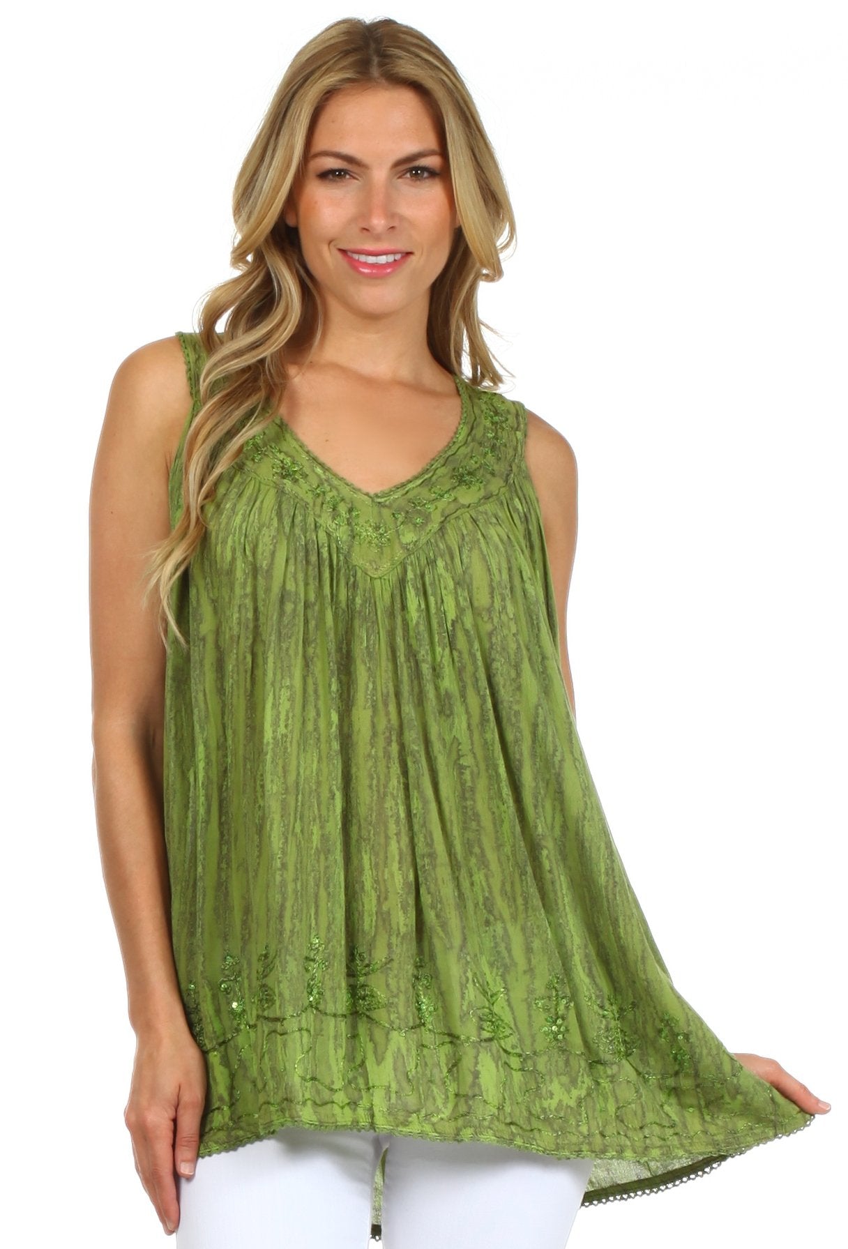 Sakkas Boho Love Sleeveless Blouse - Concordia Style Boutique