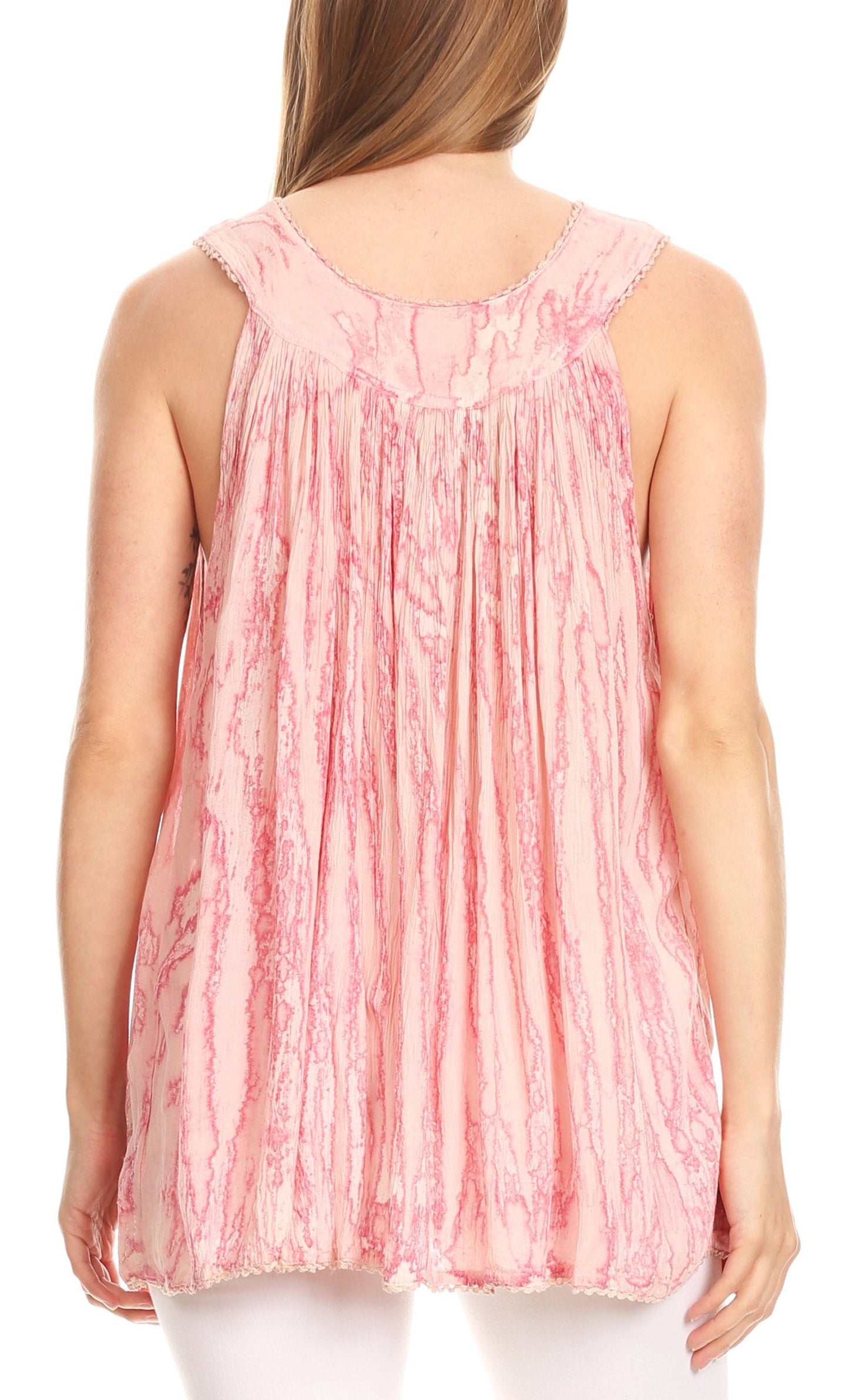 Sakkas Boho Love Sleeveless Blouse - Concordia Style Boutique