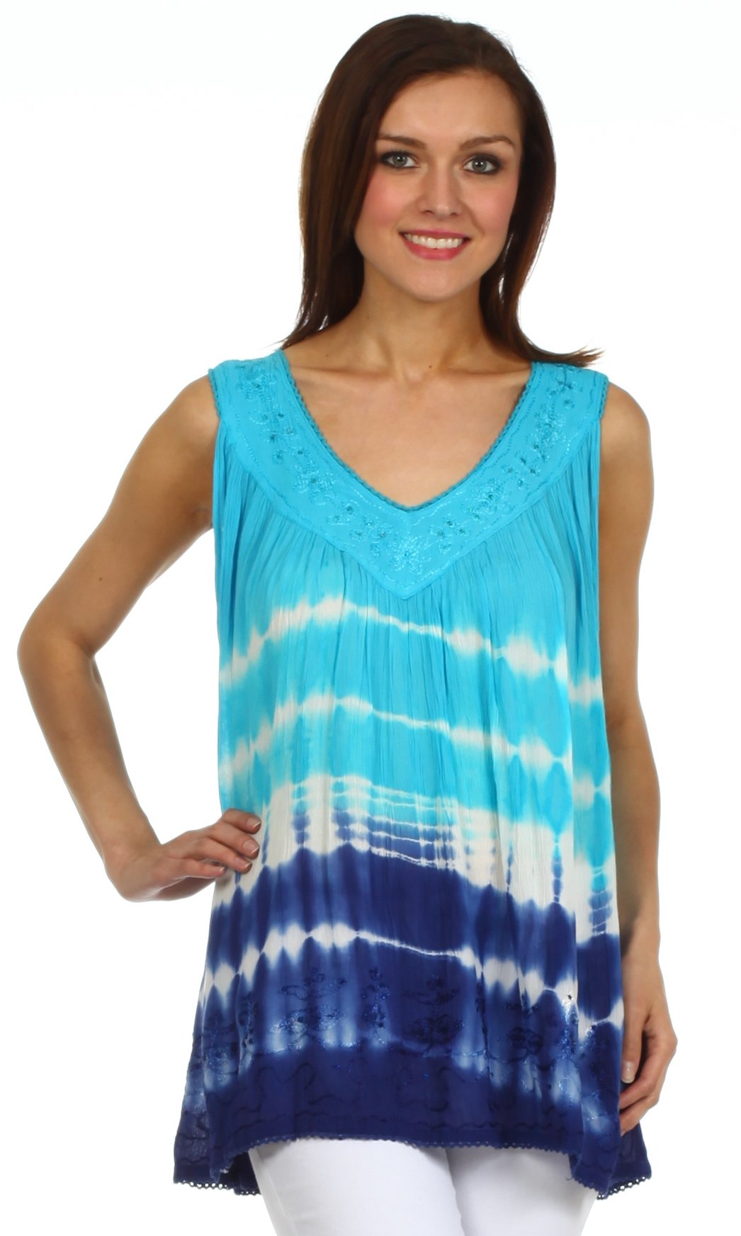 Sakkas Dakota Sky Sleeveless Blouse - Concordia Style Boutique