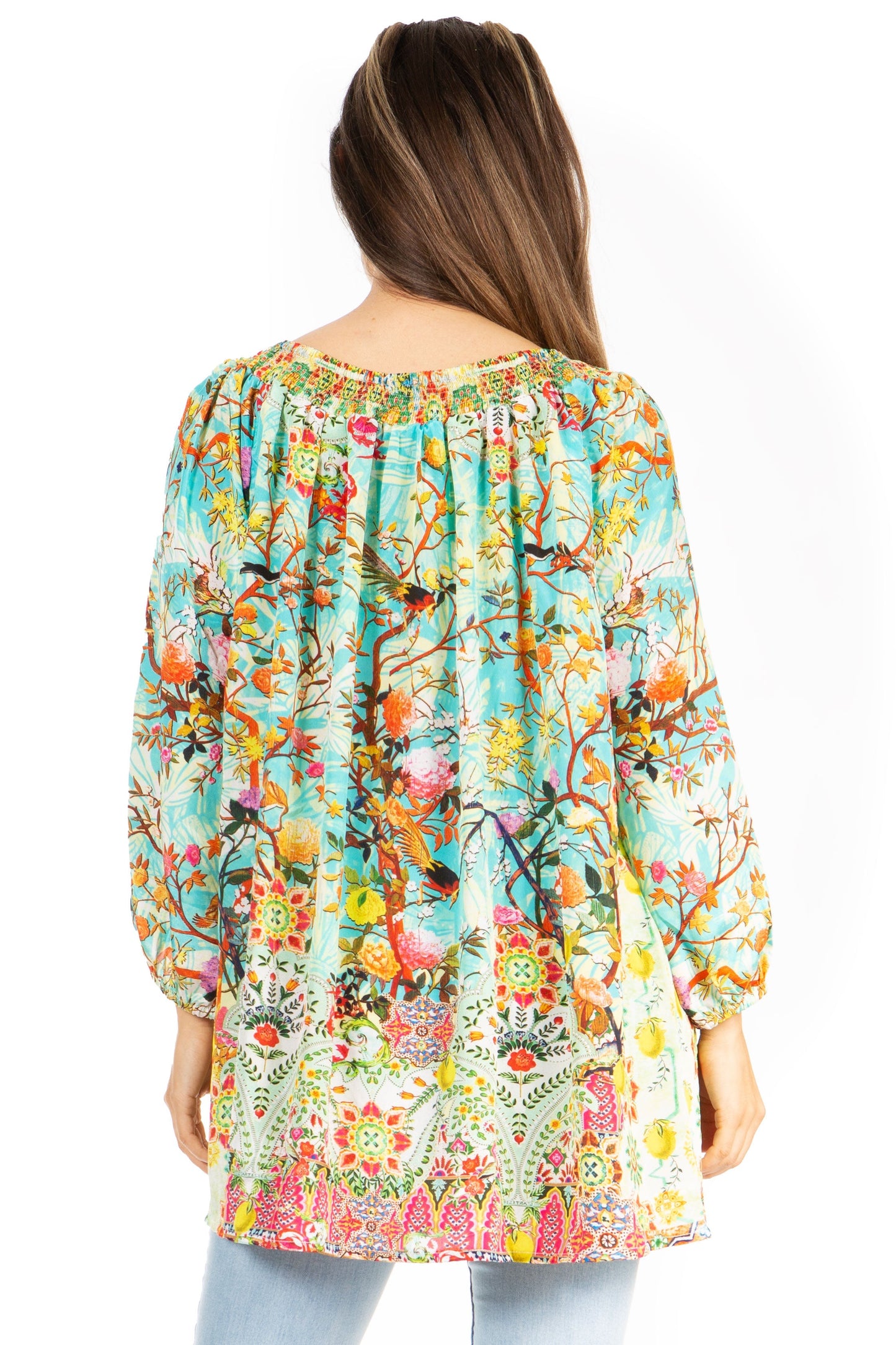 Sakkas Darsy Women's Floral Print Top - Pirate Boho Style - Concordia Style Boutique