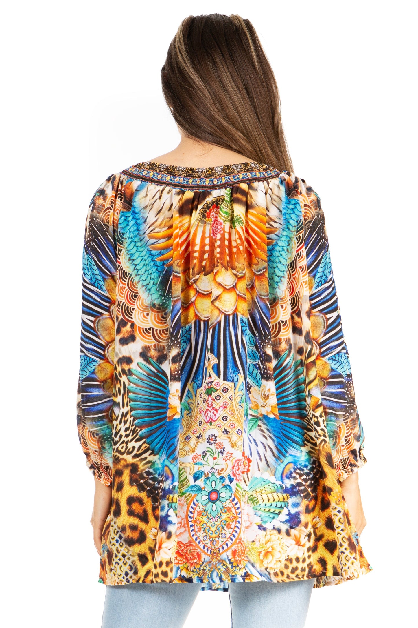 Sakkas Darsy Women's Floral Print Top - Pirate Boho Style - Concordia Style Boutique