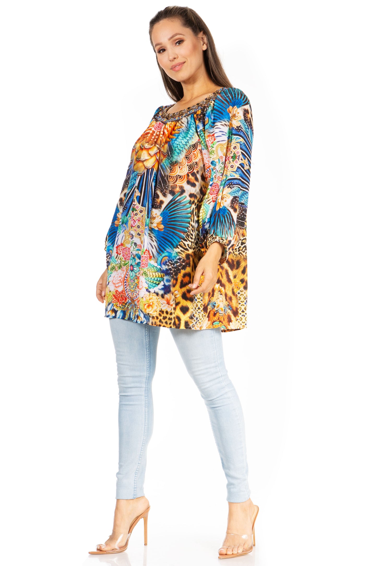 Sakkas Darsy Women's Floral Print Top - Pirate Boho Style - Concordia Style Boutique