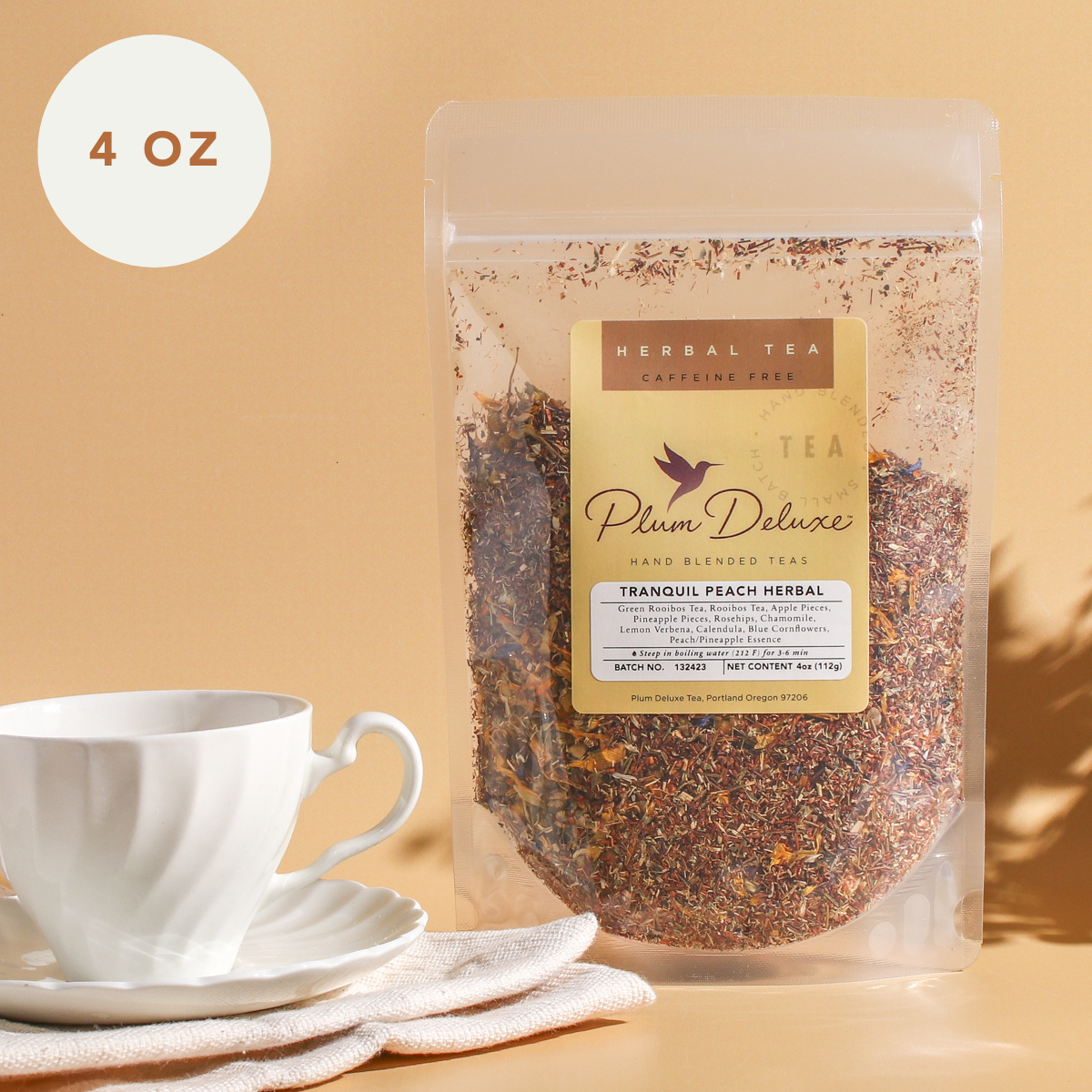 Tranquil Peach Herbal Tea (Pineapple - Peach - Chamomile) - Concordia Style Boutique