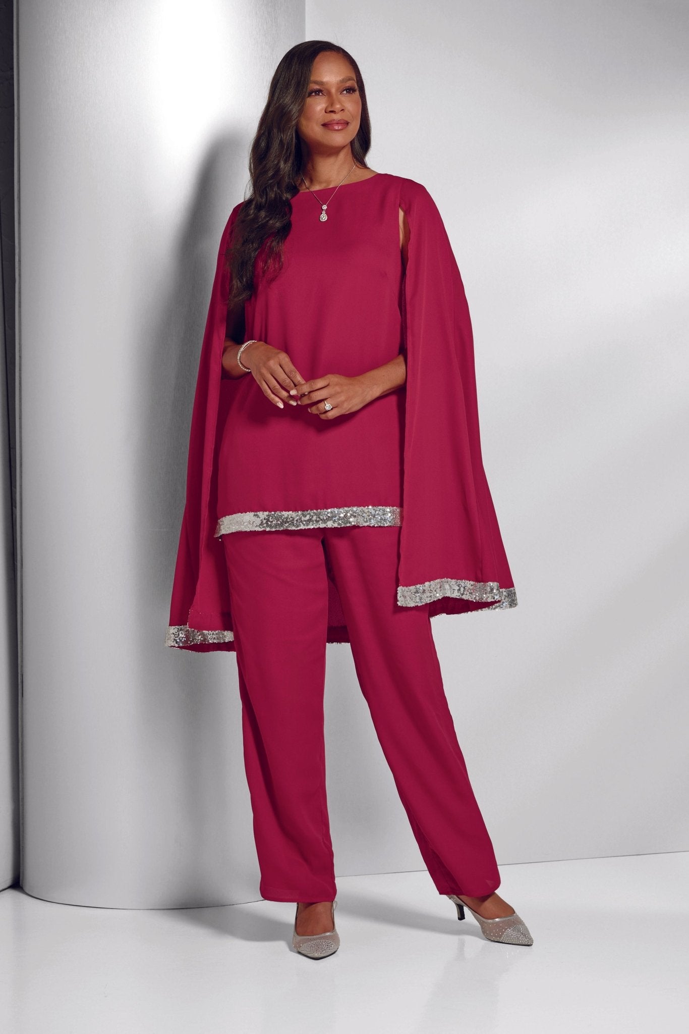 Bordered in Shine 2-Pc. Pantset by EY Boutique