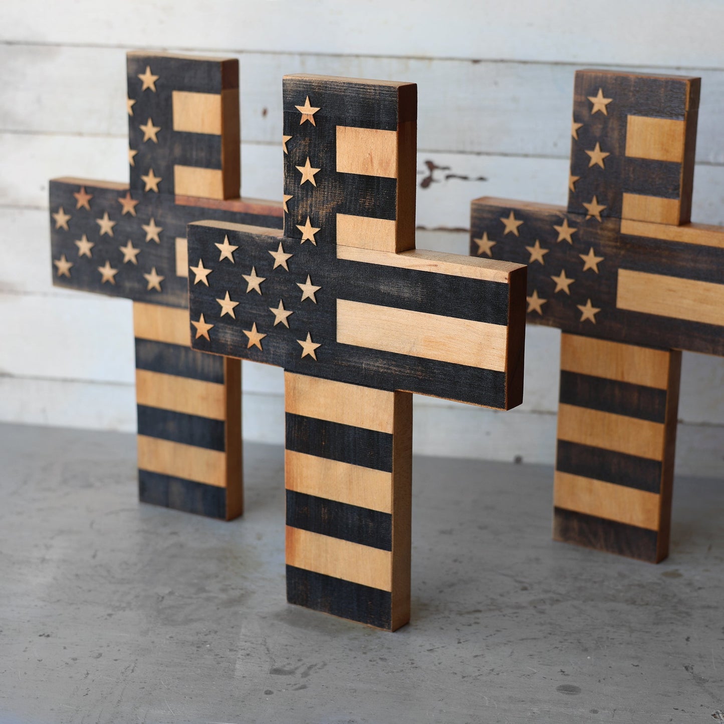 Bless the USA :: Wooden Cross
