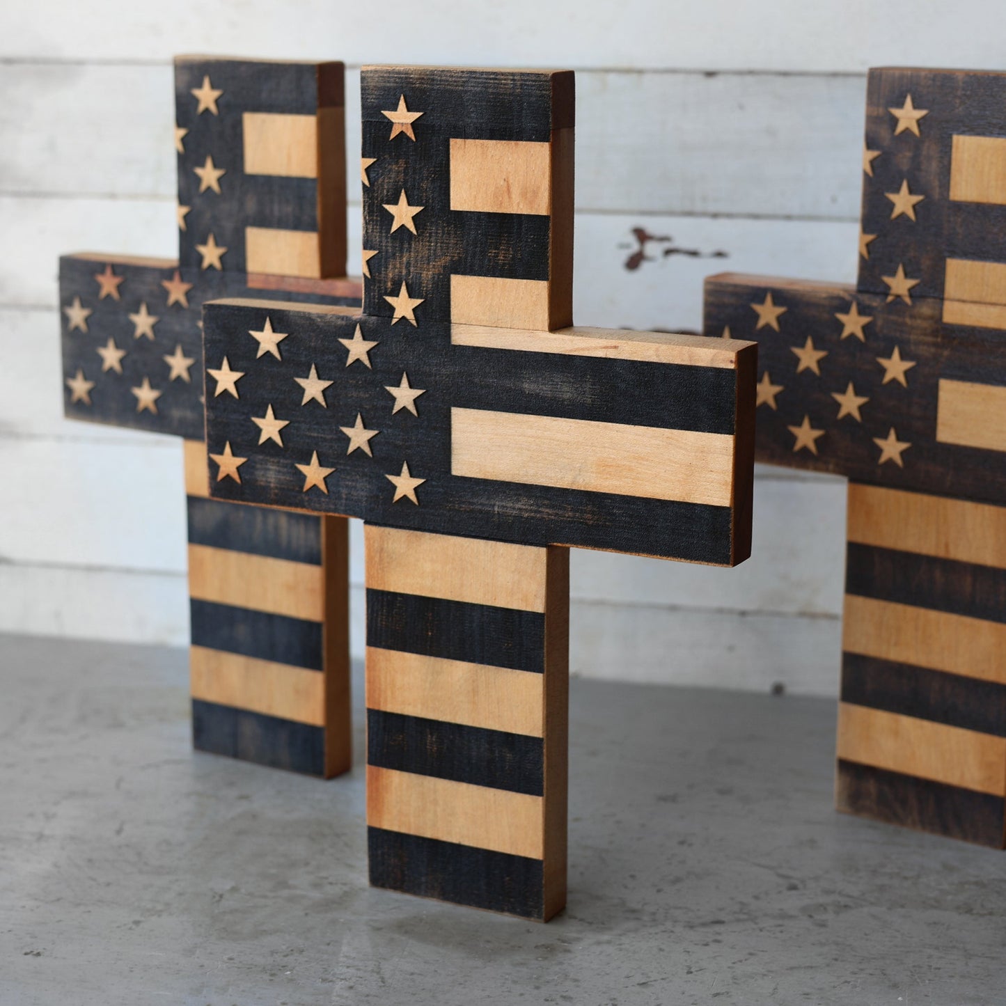 Bless the USA :: Wooden Cross