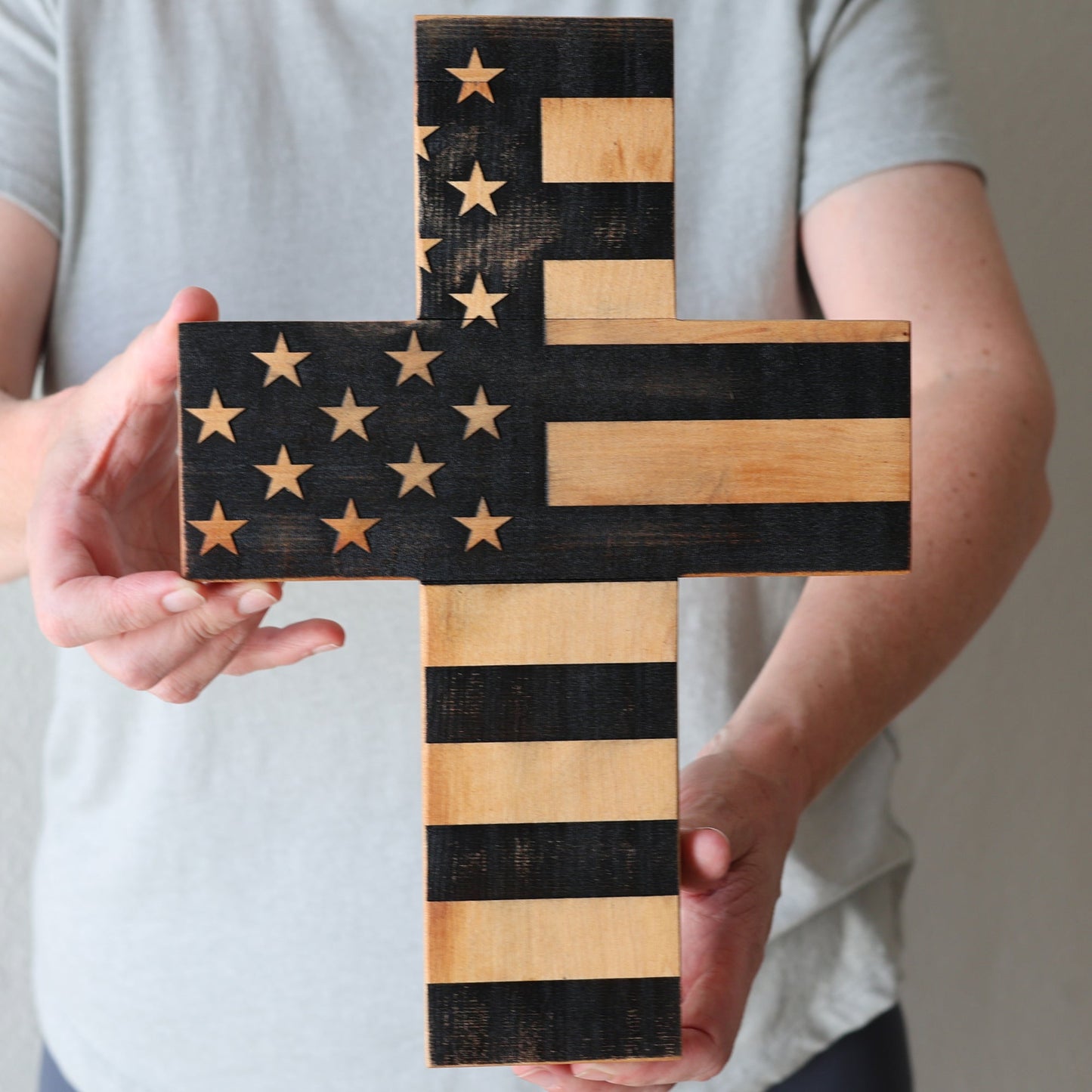 Bless the USA :: Wooden Cross