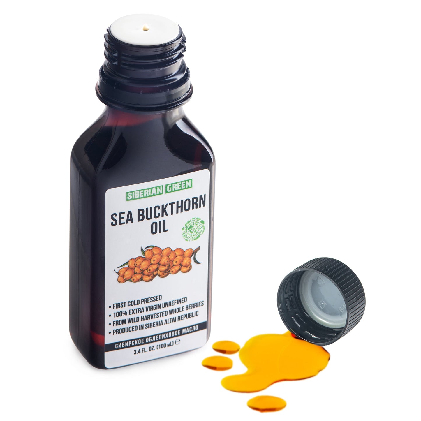 Siberian Sea Buckthorn Oil | 100% Extra Virgin Cold Pressed | 100ml - Concordia Style Boutique