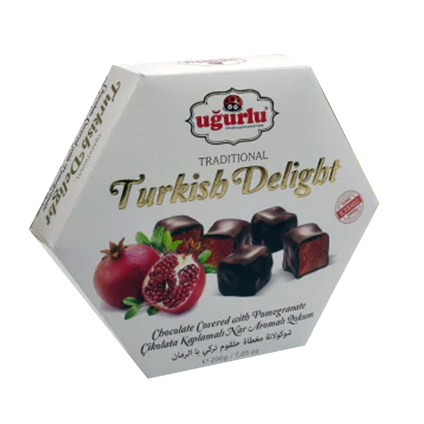Ugurlu Turkish Delight Pomegranate Altigen Narli 250G