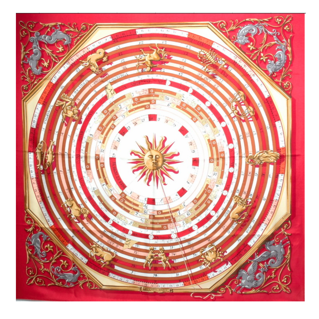 Astrologie Dies et Hore Vintage Silk Scarf Crossbody Bag