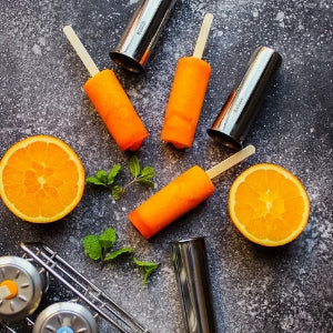 Stainless Steel Popsicle Molds, Round with Reusable Bamboo Sticks - Concordia Style Boutique