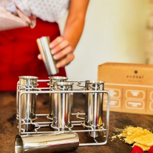 Stainless Steel Popsicle Molds, Round with Reusable Bamboo Sticks - Concordia Style Boutique