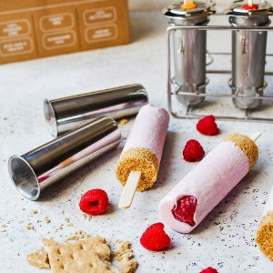 Stainless Steel Popsicle Molds, Round with Reusable Bamboo Sticks - Concordia Style Boutique