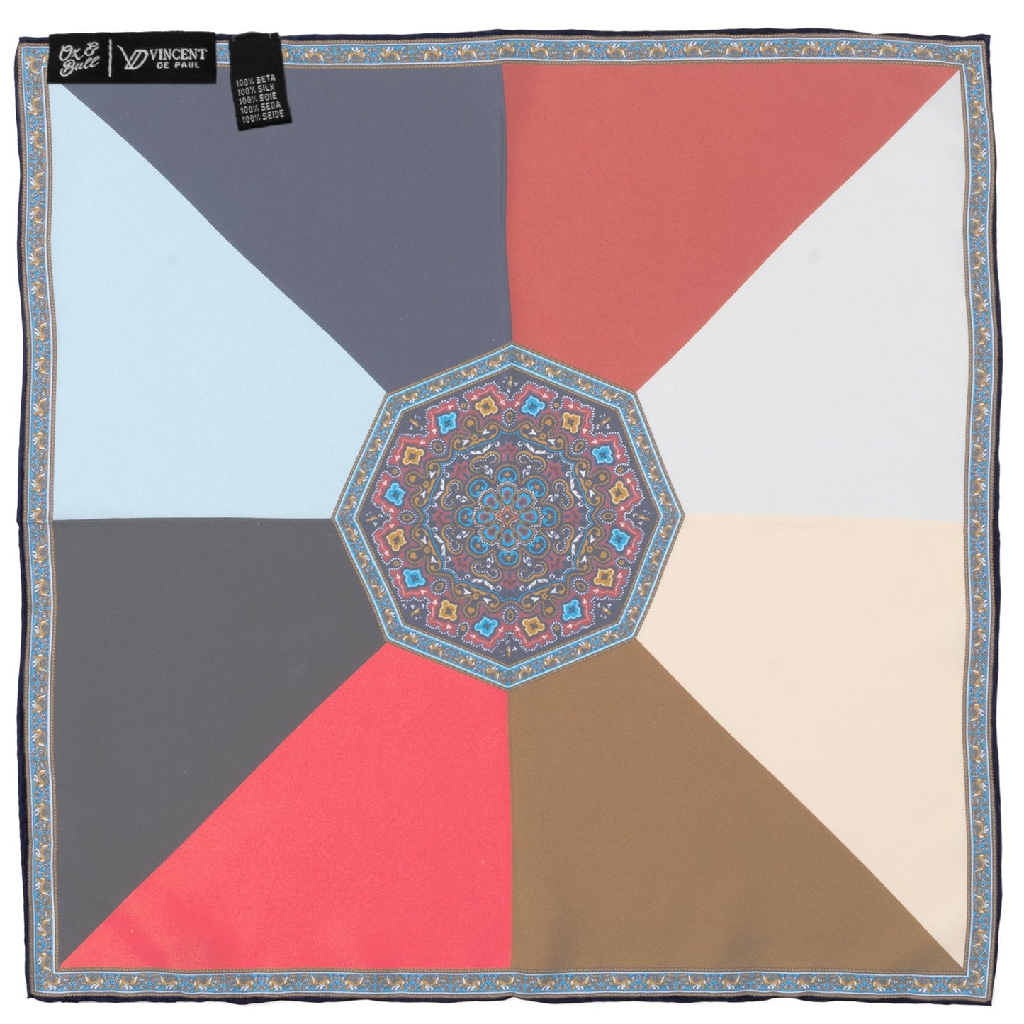 VDP Multi Colored Paisley Pocket Square - Concordia Style Boutique