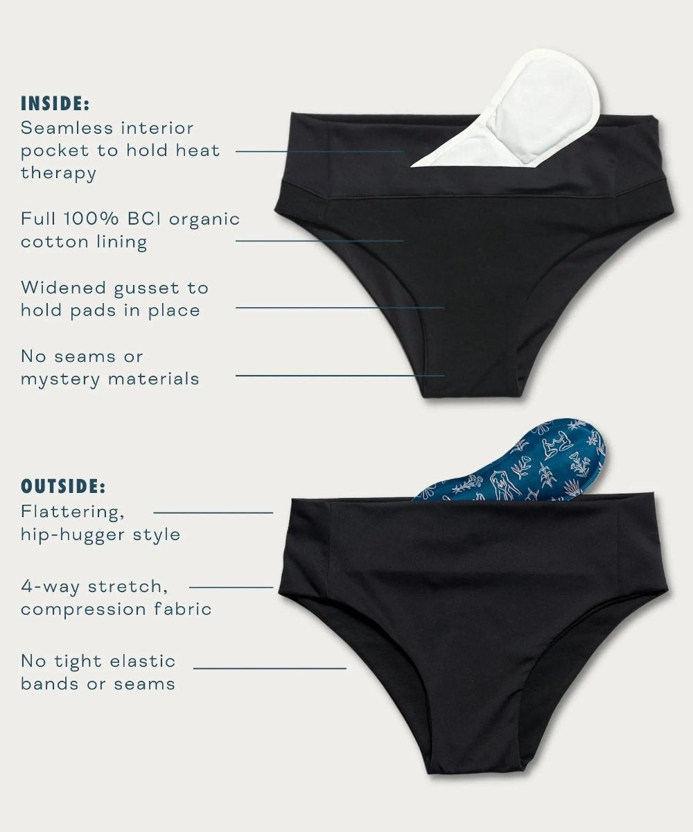 3-Ct VieWear Period Comfort Underwear + Uterine Ice/Heat Saver Set