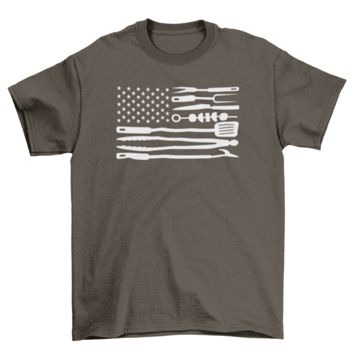 American flag bbq tools t-shirt - Concordia Style Boutique
