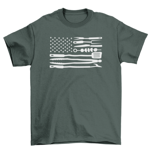American flag bbq tools t-shirt - Concordia Style Boutique