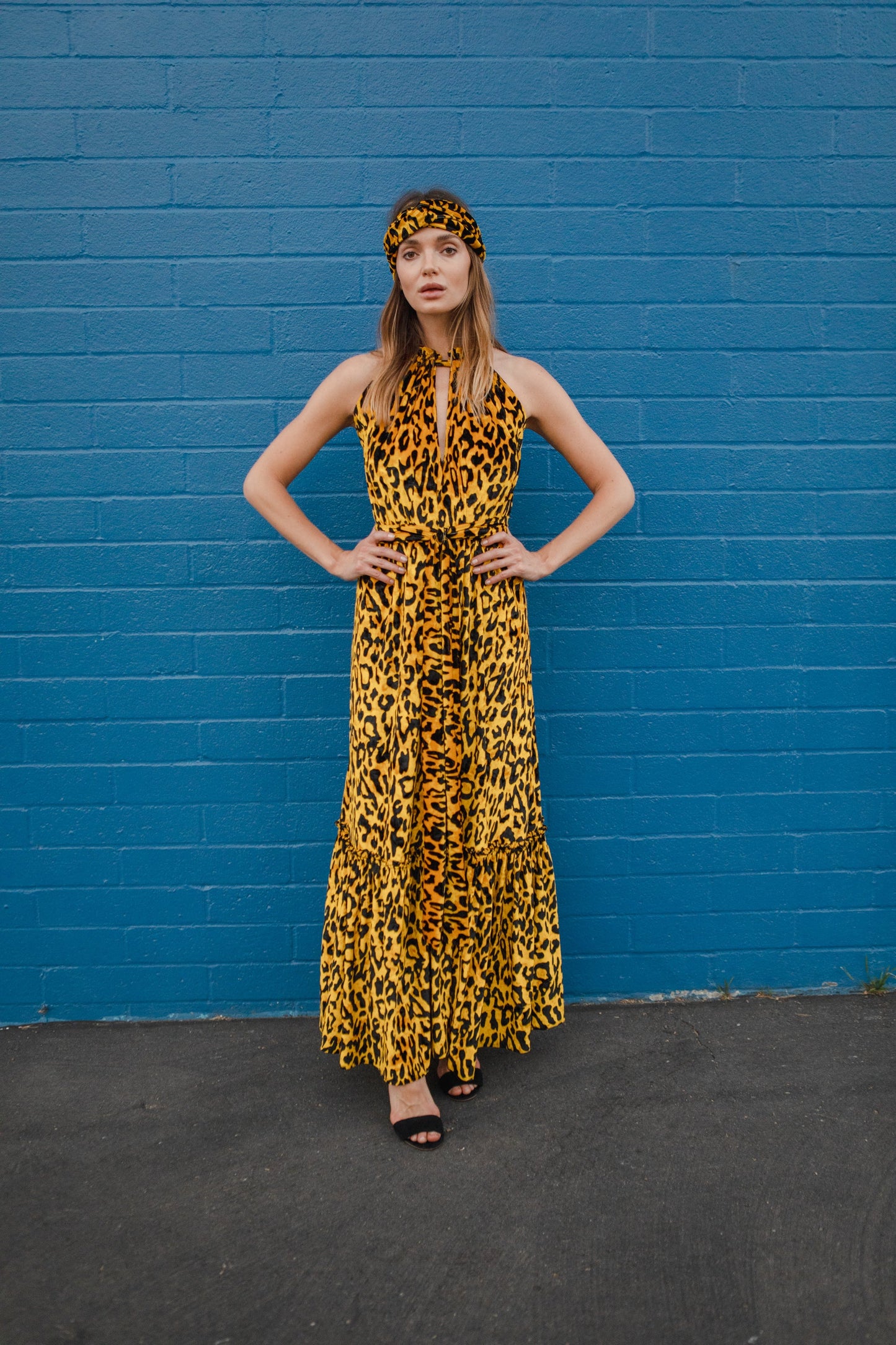 Vanya Gold Maxi Dress