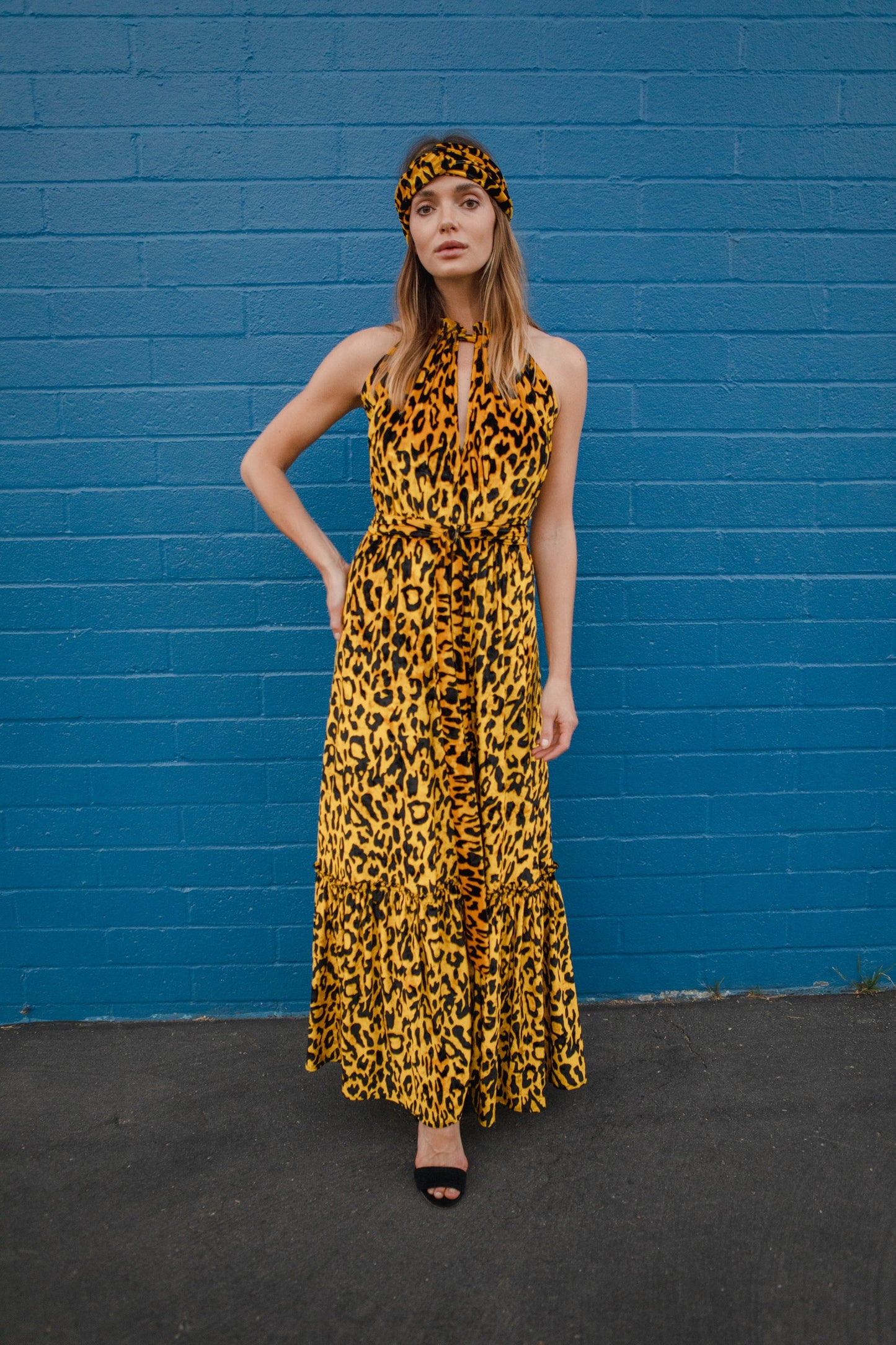 Vanya Gold Maxi Dress