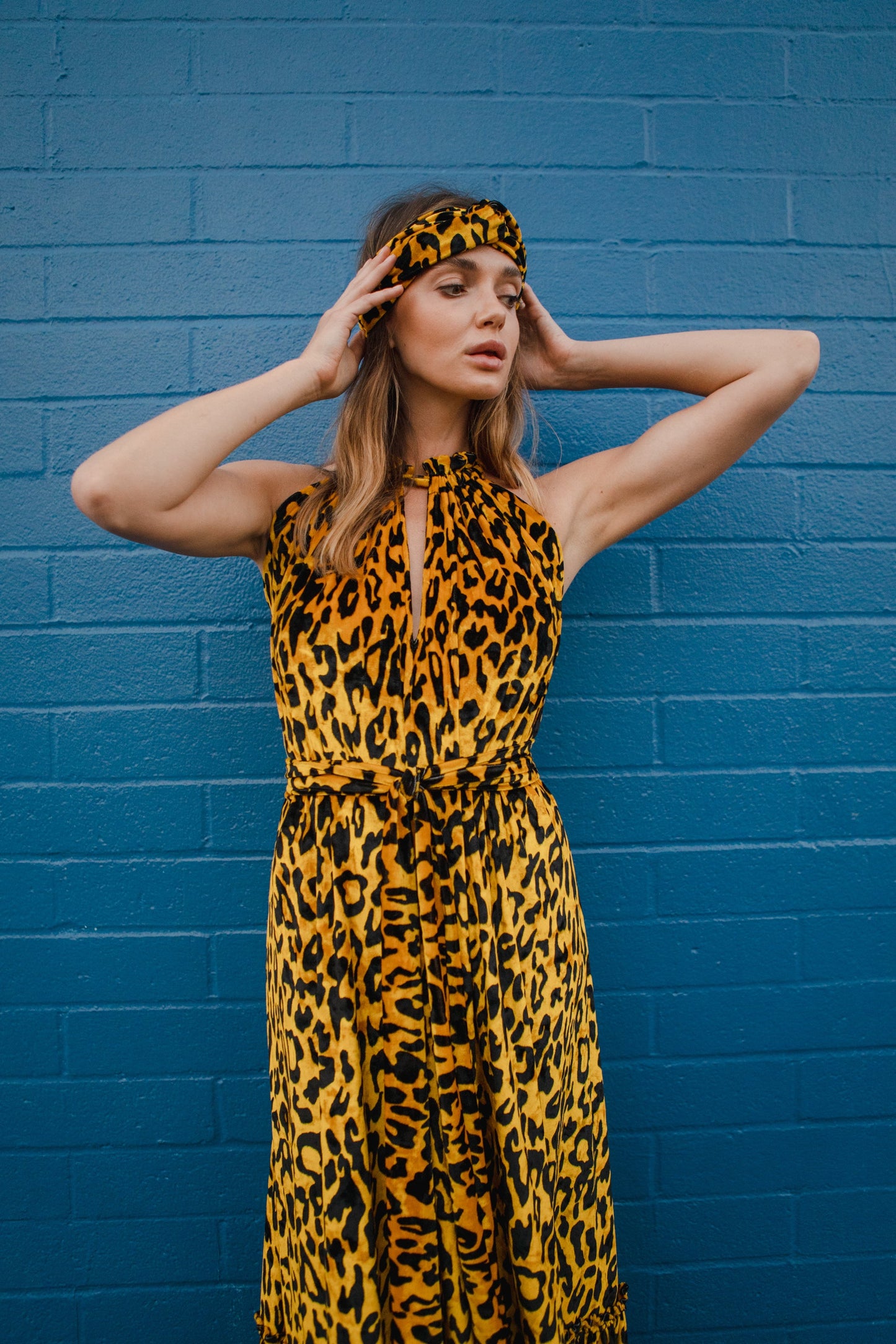 Vanya Gold Maxi Dress