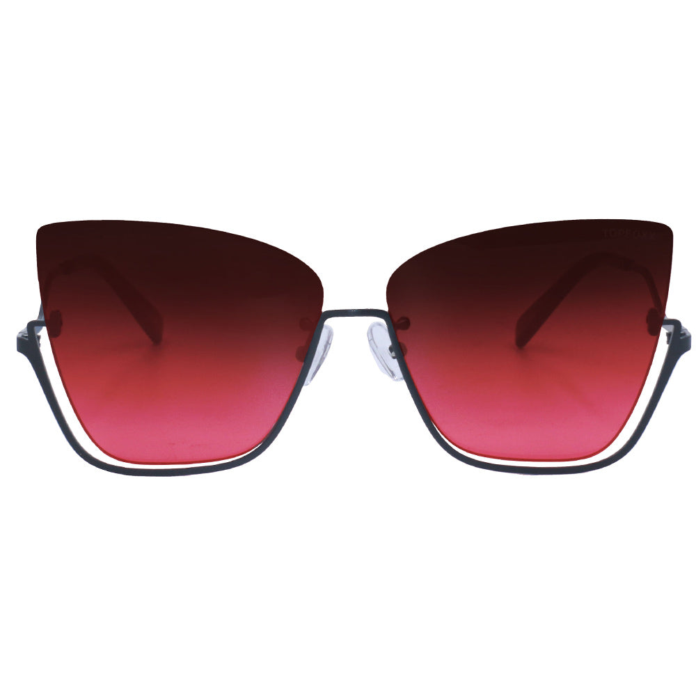 Vixen - Ruby Rimless Metal Cateye Sunglasses - Concordia Style Boutique