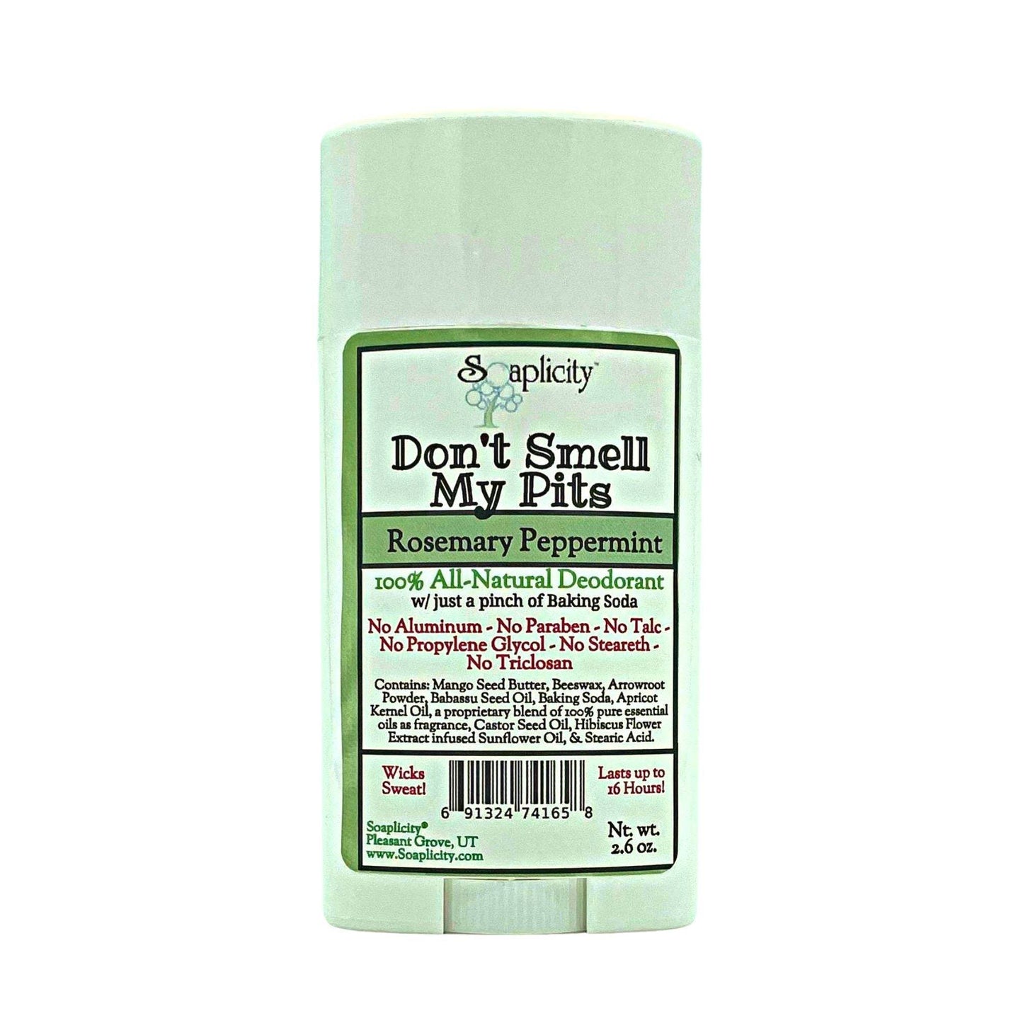 Don't Smell My Pits Natural Deodorant - Rosemary Peppermint - Concordia Style Boutique