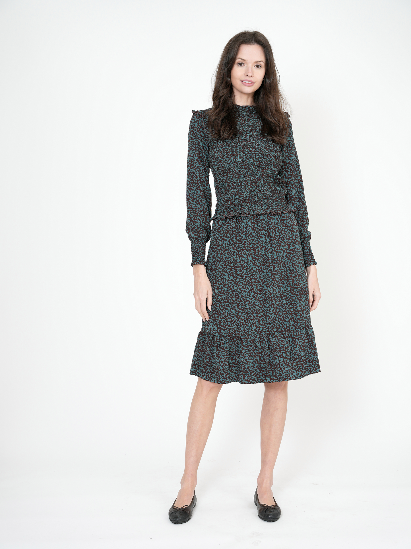 Smocked Flower Print 2PC Set - Concordia Style Boutique