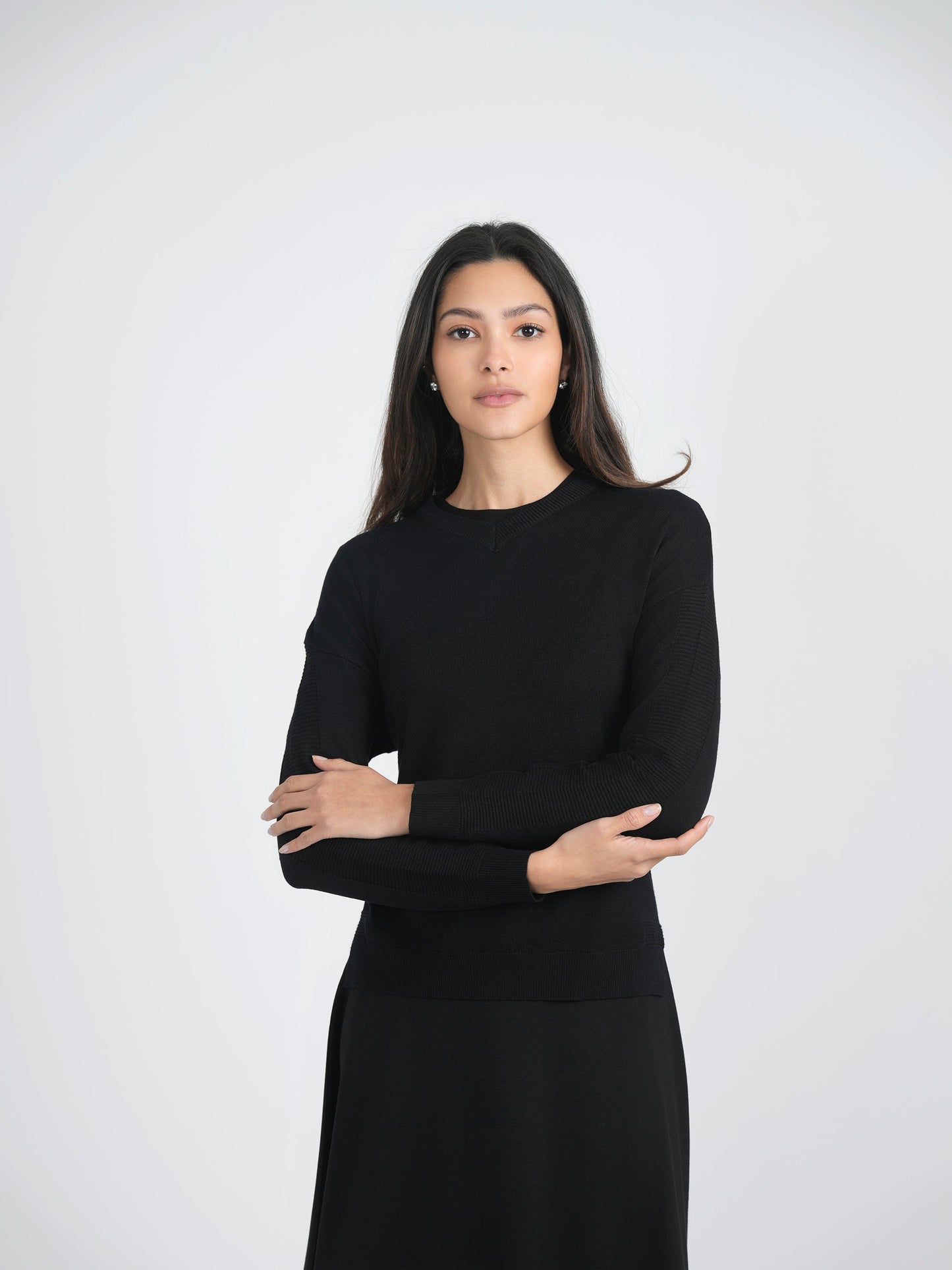 Closed V-Neck Rib Combo Sweater - Concordia Style Boutique