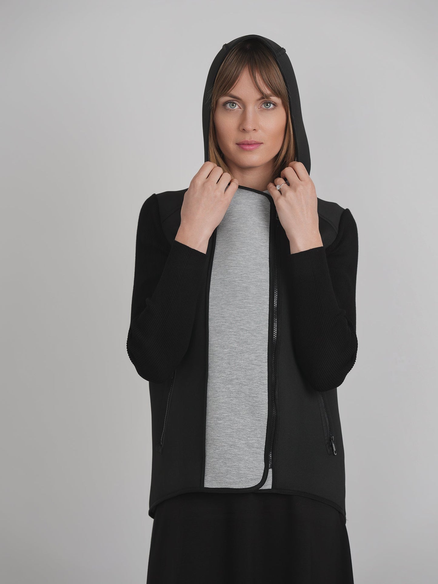 Scuba Knit Combo Hoodie - Concordia Style Boutique