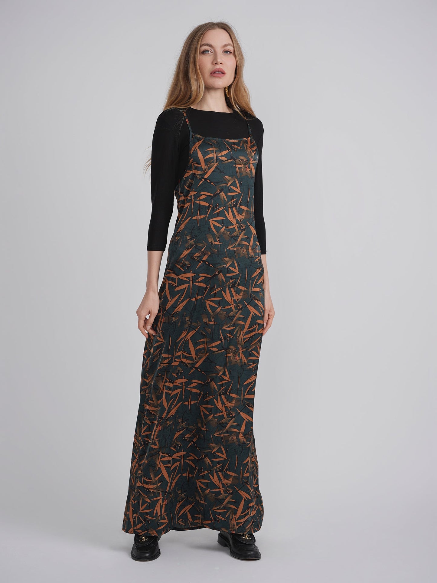 Printed Satin Maxi Jumper - Concordia Style Boutique
