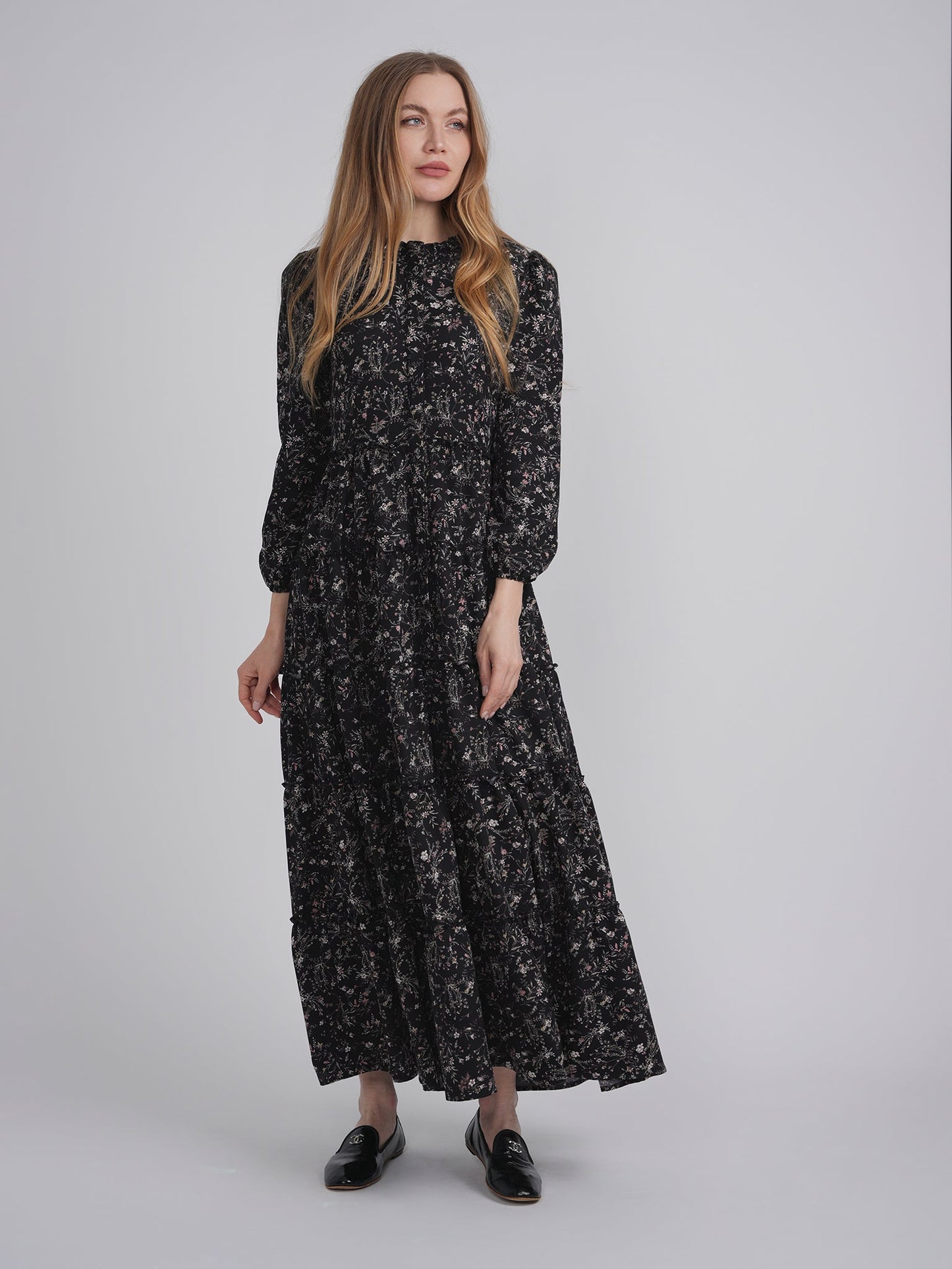 Color Blocked Floral Maxi Dress - Concordia Style Boutique