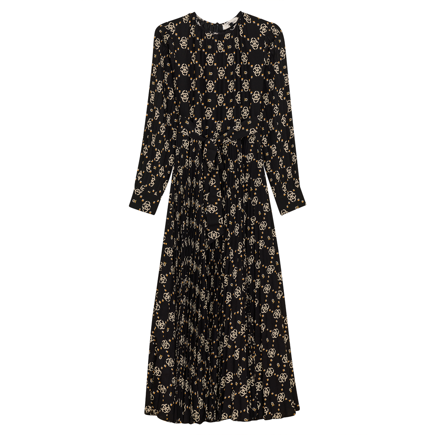 Satin Mosaic pleated Midi Dress - Concordia Style Boutique